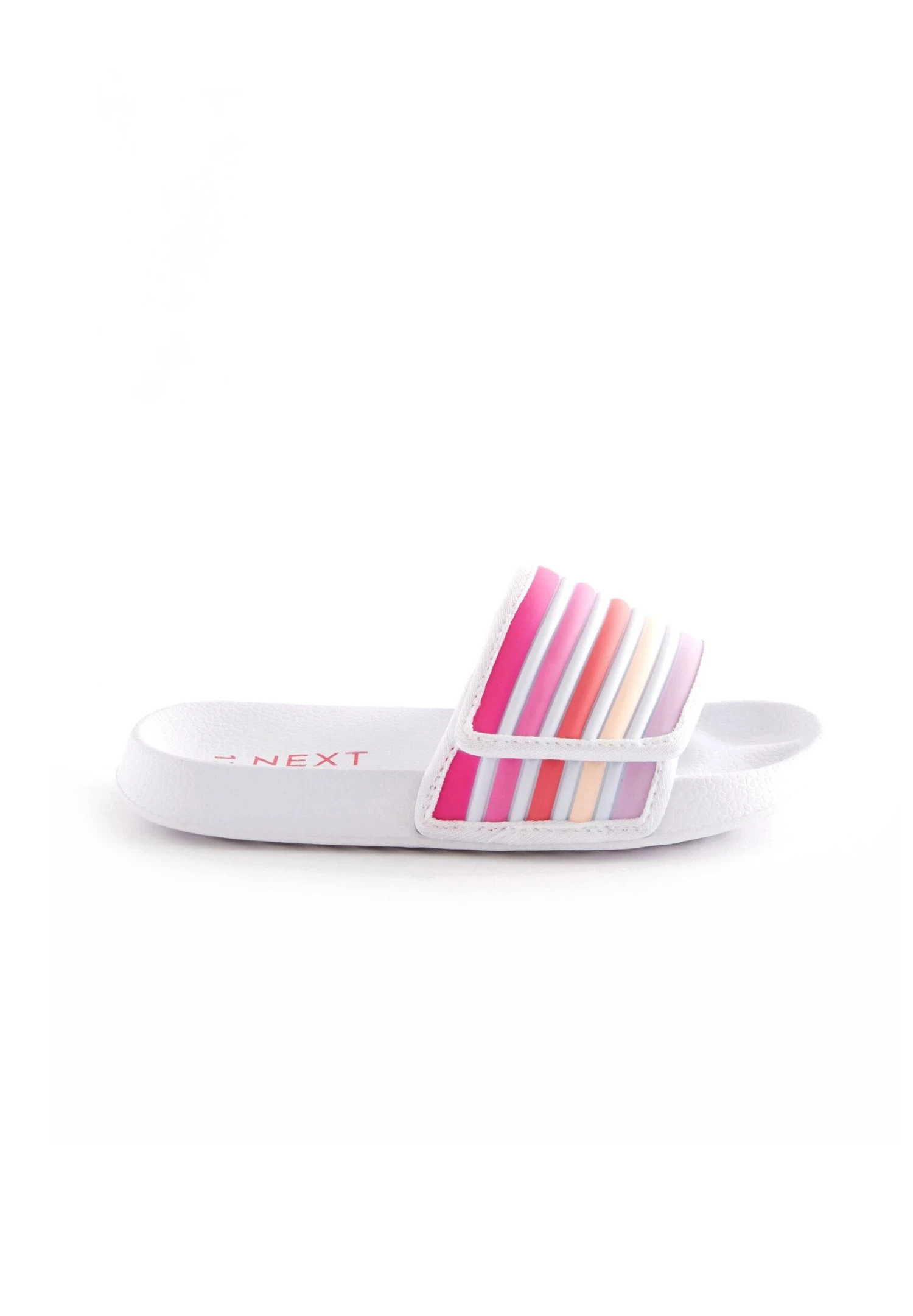 Next Stripe Touch Fastening Standard - Badslippers - White Pink 3 Next Stripe Touch Fastening Standard - Badslippers - White Pink