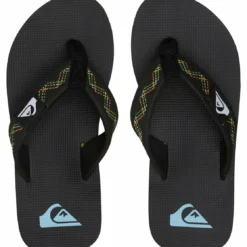 Quiksilver Molokai Stitchy - Teenslippers - Black/Black/Green -Stijl Schoen Verkoopwinkel 61a38a71f64b4ea3be0cc317ba2b72fc