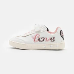 Geox Skylin Girl Light Up - Sneakers Laag - White/Light Pink