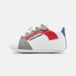 DSQUARED2 Unisex - Babyschoenen - White/Grey/Red/Indigo