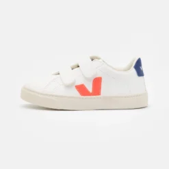 Veja Small Esplar Unisex - Sneakers Laag - Extra White/Orange Fluo/Cobalt