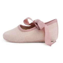 Merceditas Lino Con Lazo Faya - Babyschoenen - Rosa Viejo